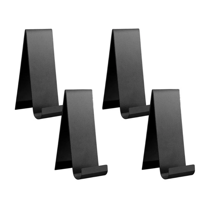 

4 Pieces Metal Literature Organizers Stand for Brochures Pamphlets and Journals Vertical Display Holder In Black .Y5GA