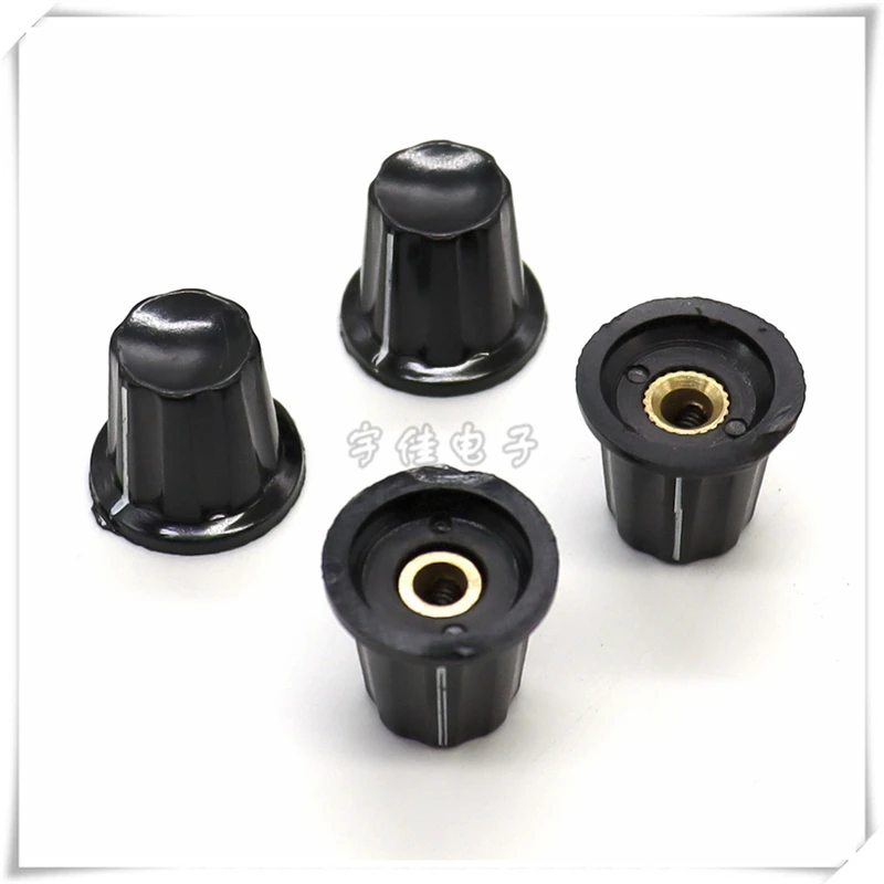 5PCS K17-02 Bakelite Knob Cap Potentiometer Knob Cap Upper Screw Knob Cap Speed ​​Switch Cap Aperture 4MM