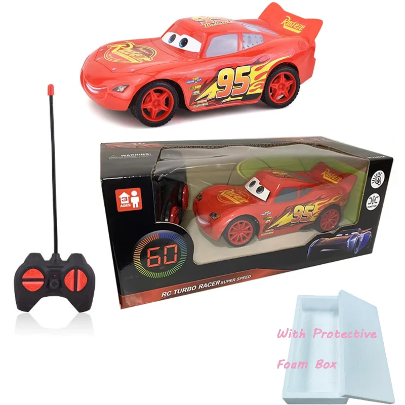 

Подарочная коробка-машинки Disney Pixar 3, электрическая игрушечная машинка с молнией McQueen, автомобиль с дистанционным управлением, детская рождественская игрушка в подарок