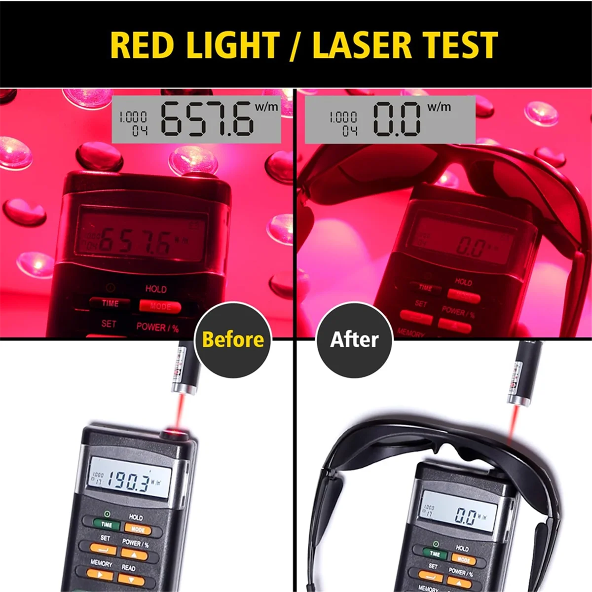 Red Light Therapy Glasses, Laser Safe Glasses IPL 200-2000nm,HOTHOT