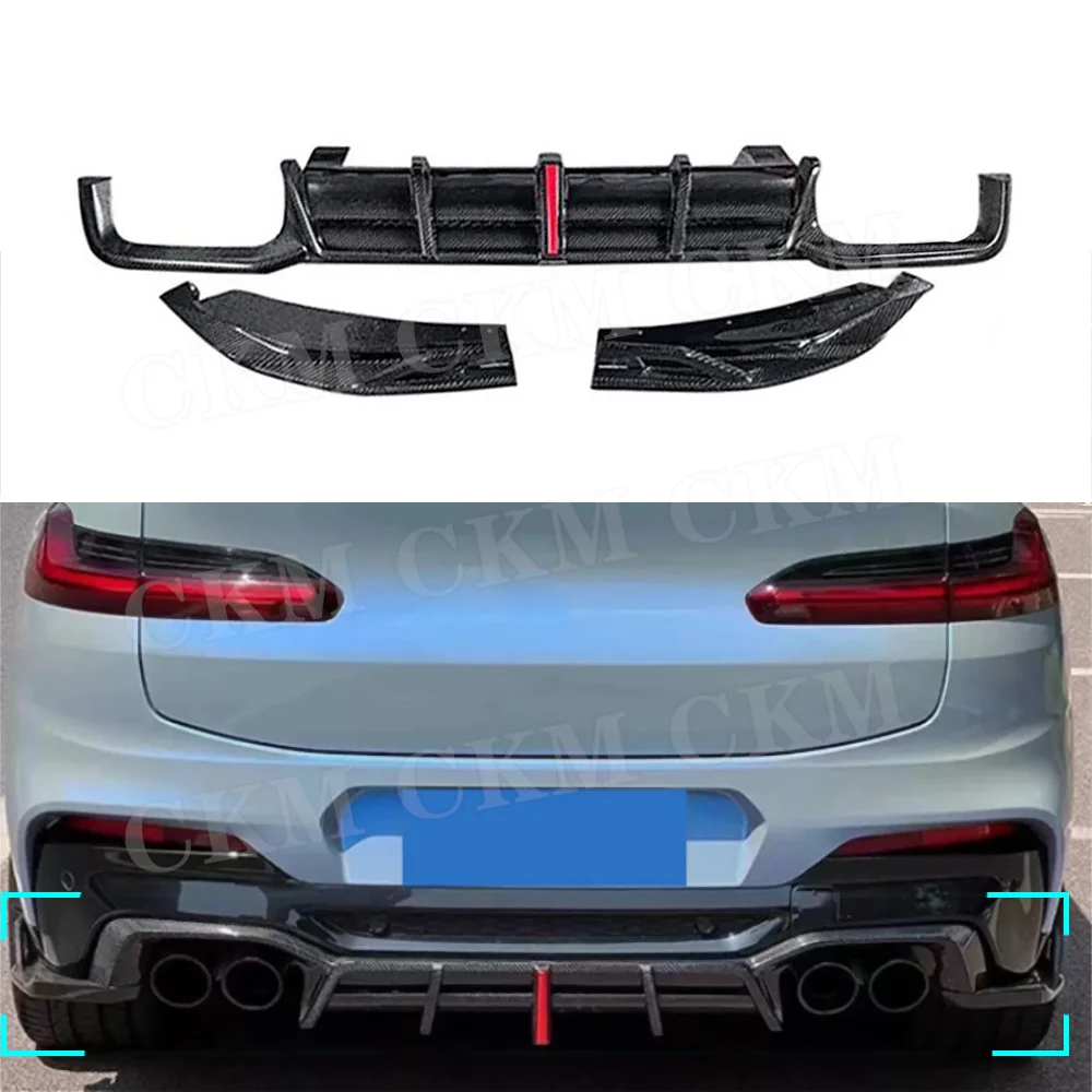 

A Style for BMW X3M F97 X4M F98 2019 - 2021 Car Rear Diffuser Bumper Spoiler Rear Side Splitters Canards Body Kits Accessories