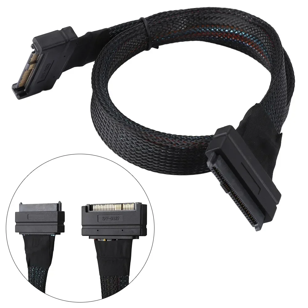 0.5m 68pin U.2 U2 SFF-8639 NVME PCIe SSD Male to Female Extension Cable