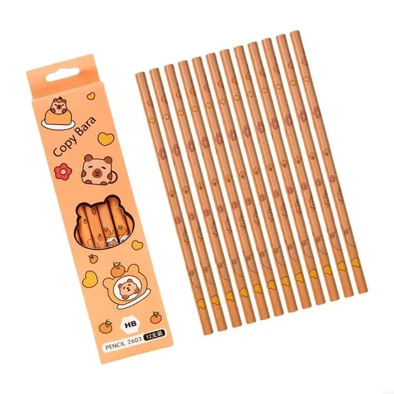 G8TA 12 PCS素敵な鉛筆カピバラ鉛筆鉛
