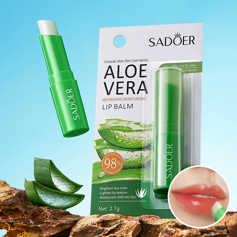 Lip Aloe Balm Nourishing, Refreshing, Hydrating and Moisturizing Prevents Cracking and Repairs Lips Gentle and Non-Irritating