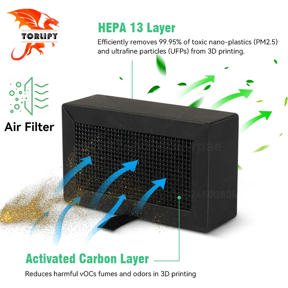 

1-5PCS For Bambu Lab Activated Carbon Filter Air Purifier Replacement 3d Printer Parts For Bambulab X1 X1C P1P P1S Filter