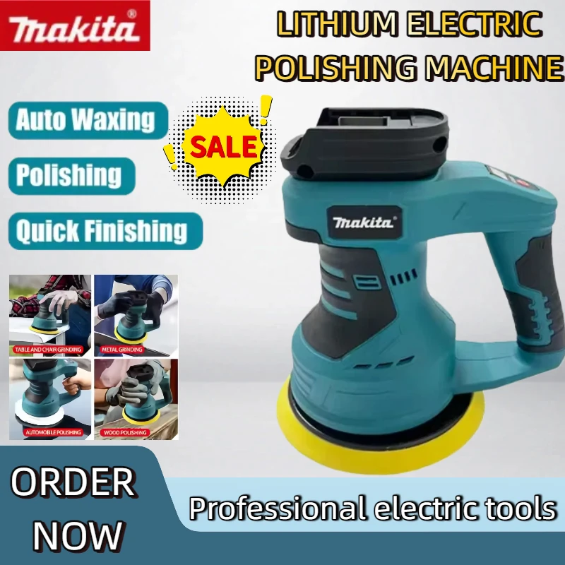 

Аккумуляторная полировальная машинка Makita с регулировкой скорости (8 режимов), для воскования, шлифовки и нанесения глянцевых покрытий, 18В/20В