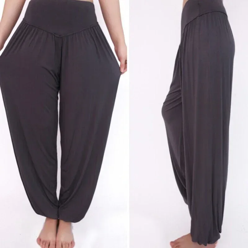Summer Women Bloomers Modal Harem Pants Casual Sweatpants Solid Color Baggy Gym Yoga Jogging Pants Loose Dance Trousers