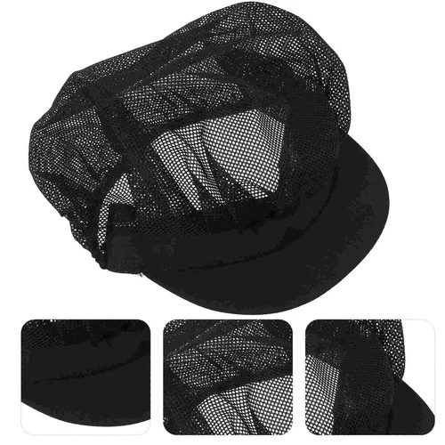 Imagen 2 del producto Gorro de Chef ajustable, gorro de trabajo de malla transpirable, elástico, para trabajo de cocina