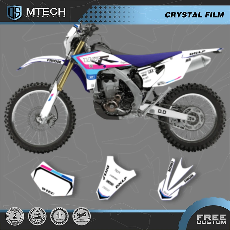 

DSMTECH мотоциклетные графические фоновые наклейки, наборы наклеек для YAMAHA WRF 450 2012 2013 2014 2015 011