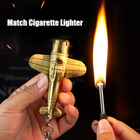 Newest Aircraft/mortar Ignition Windproof Sliding Ignition Metal Kerosene Lighter Match Cigarette Lighters & Smoking Accessories