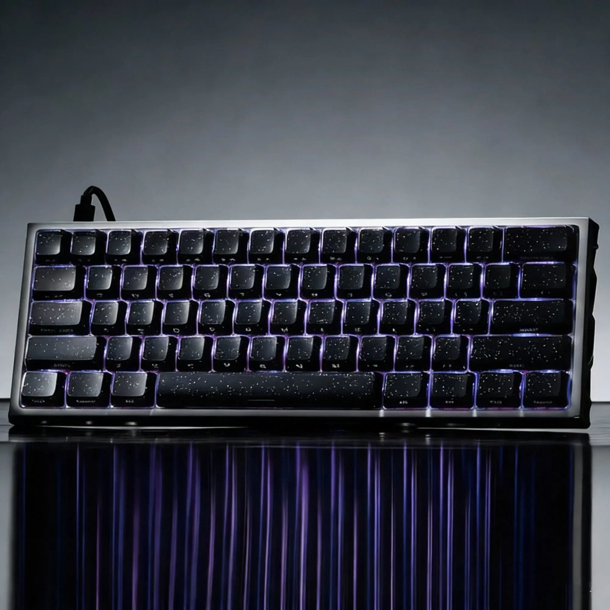 132 Keys Starry Black Crystal Jelly PBT Keycap Double Shot OEM Profile Keycaps for Gaming Mechanical Keyboard Magnetic keyboard