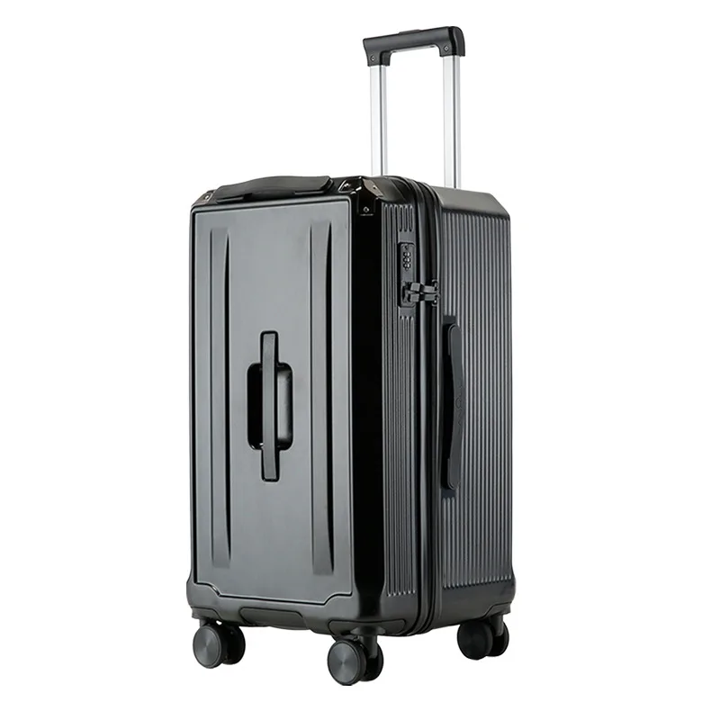 Extended Capacity Travel Carrier Suitcase Rolling Spinner Wheels Luggage Thickened Trolley Case PC TSA Lock Unisex 30 inch