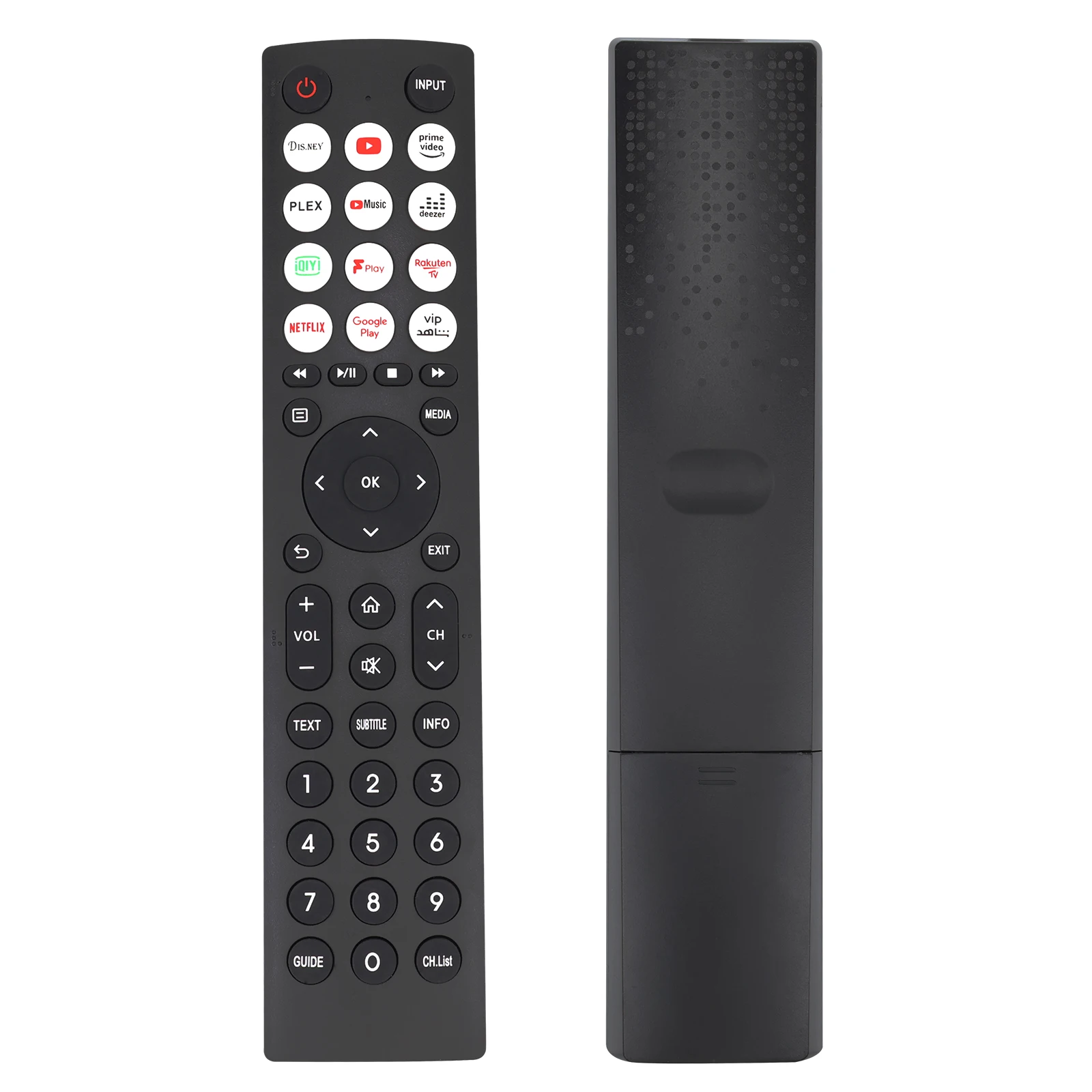 Mando a distancia EN2D36H para Hisense Smart TV, Control remoto de reemplazo compatible con 12 aplicaciones cortas: disney prime-video PLUTO-TV PLEX DEEZER PEACOCK KID T