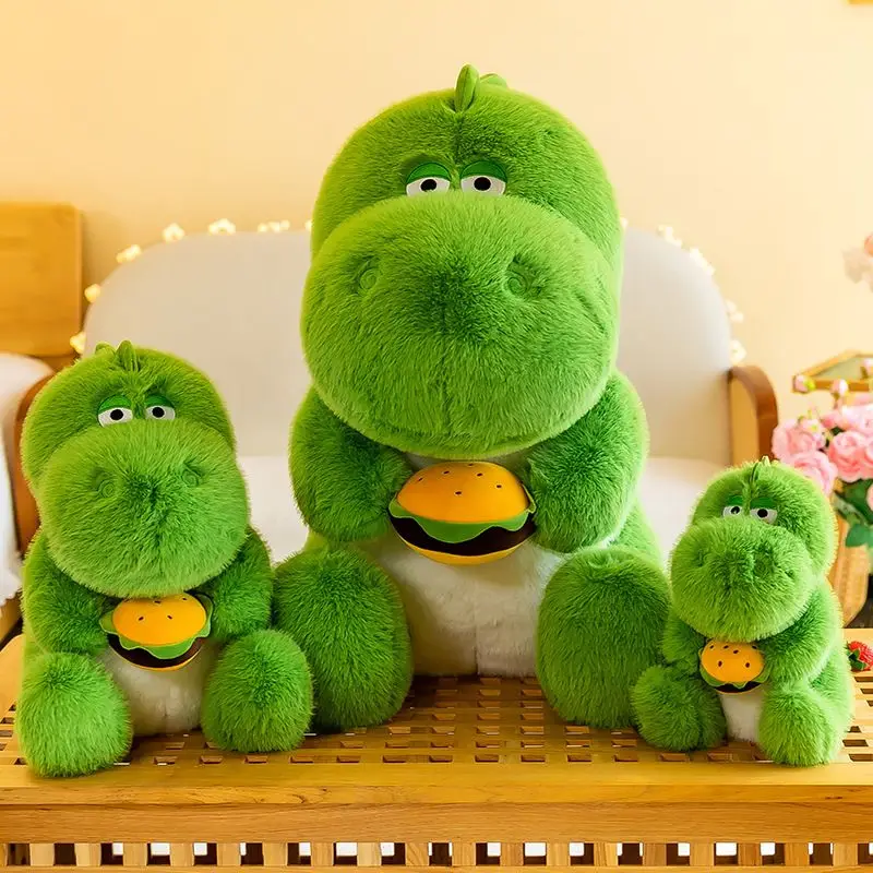 23 センチメートルぬいぐるみハンブルク恐竜のおもちゃ緑の動物ぬいぐるみ漫画のおもちゃ男の子女の子クリスマス誕生日ギフト