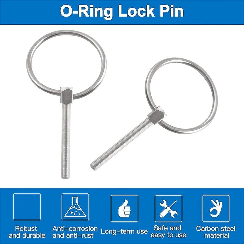 Lynch Pin, 4PCS Dia 4.5Mm 316 Stainless Steel Round Safety Pins Trailer Lock Pin Retaining Pins Lynch Pin Fasteners Easy Install