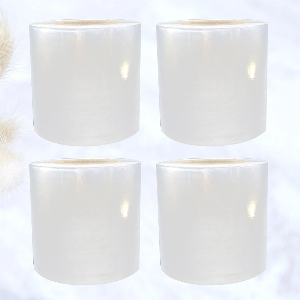 

4 Pcs Environmentally Friendly Wire Film Stretch Packing Cellophane Waterproof PE Wrap for Moving Storage Stretchable for Boxes