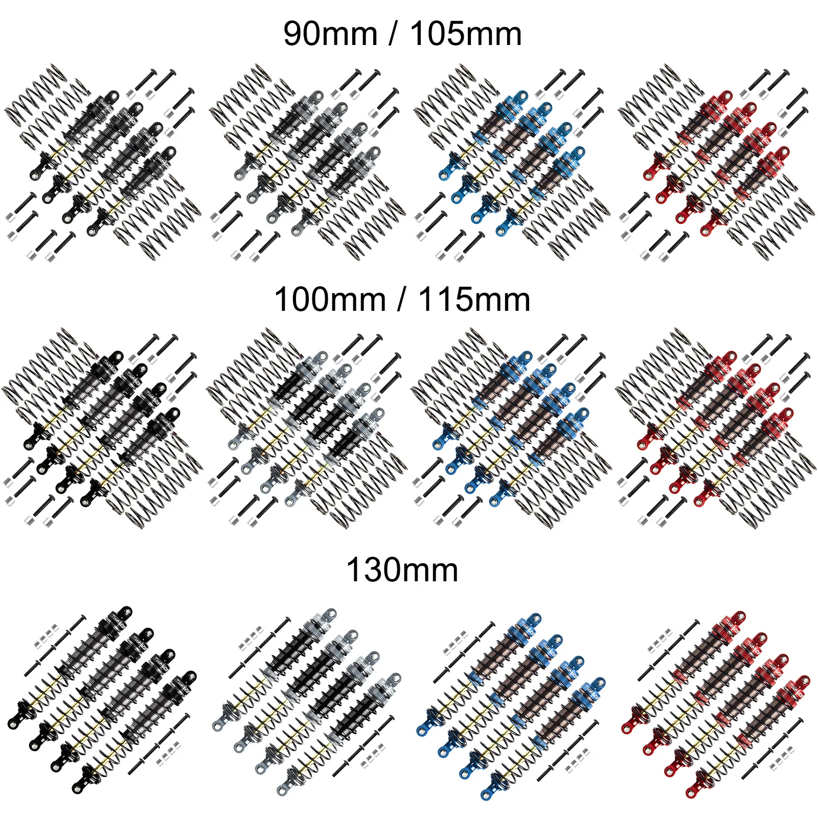 

1/8 1/10 RC масляный амортизатор с большим отверстием для Arrma BIG ROCK, GRANITE, SENTON, TYPHON, Slash, VXL, Bandit, Ford, Vorteks, Upgrade