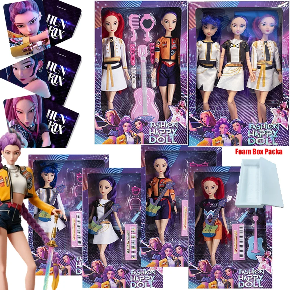 2025 juguete de alta calidad Anime 30CM k-pop Demon Hunters muñeca Rumi Mira Zoey regalo sorpresa de cumpleaños para niñas regalo de cumpleaños