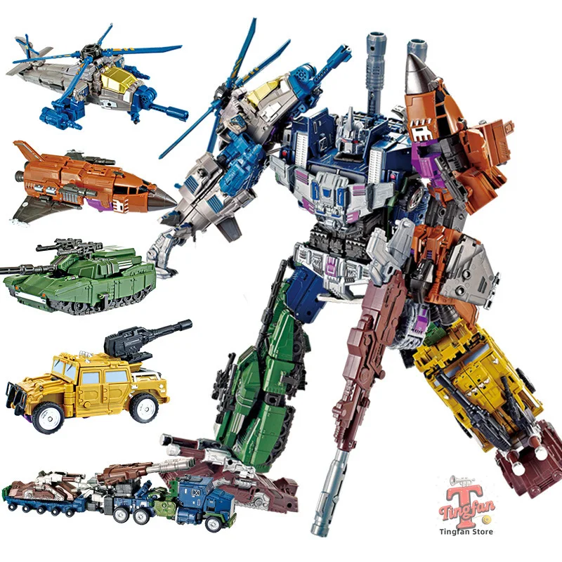 Yuexing Hun-Tian-Bao Toy Star-Change Warrior Robot transformateur 5 en 1 (avion et réservoir) cadeau de Noël cadeau d'Halloween