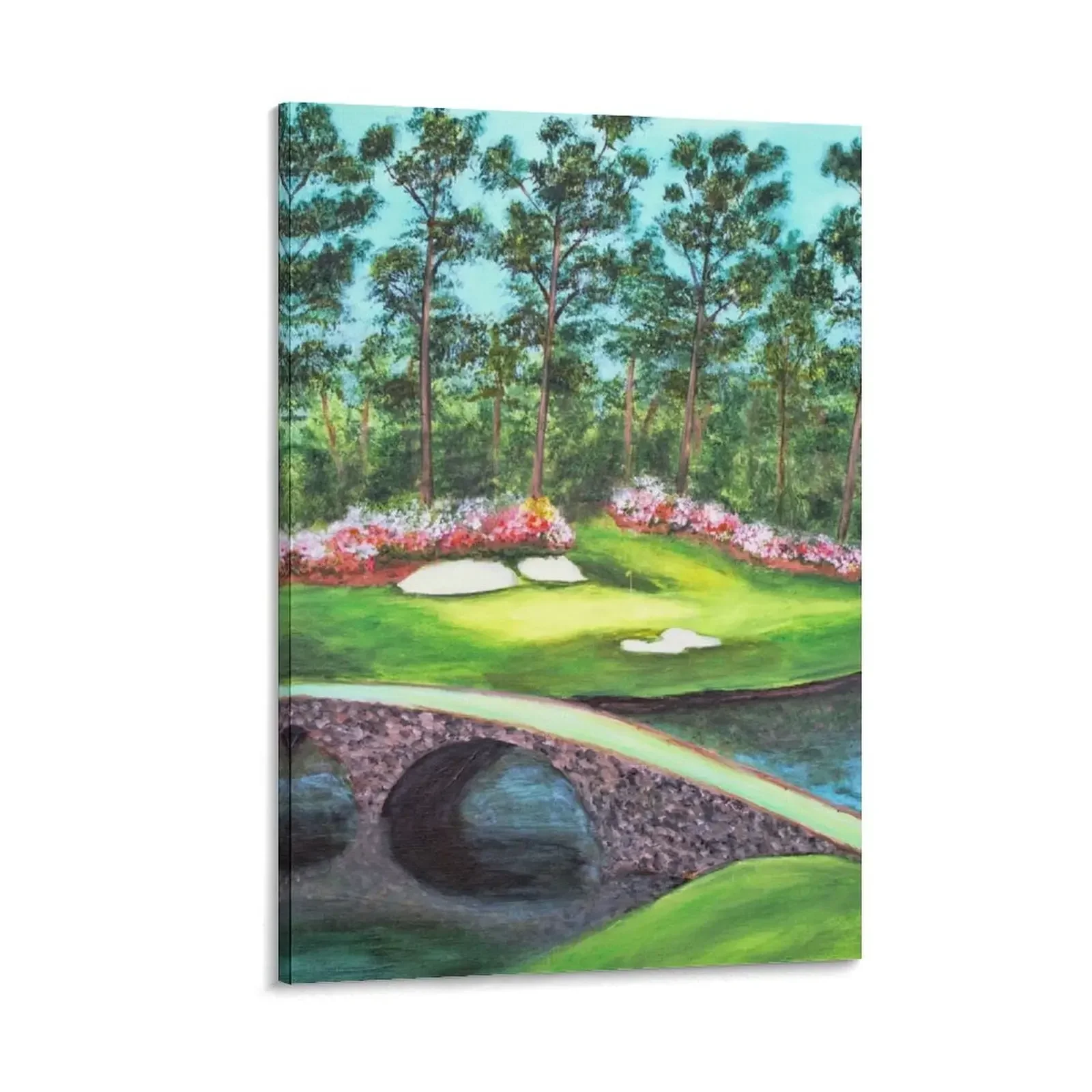 

12th Hole At Augusta National Golden Bell Canvas Painting Decor for room home decorations aesthetic room