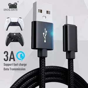 Kabel Pengisi Daya DATA FROG 1m / 2m / 3m untuk Pengontrol PS5/Xbox Series S X Kabel Daya USB Tipe C untuk Aksesori Gamepad Playstation 5 8 data penjualan terbaik frog ps5 - №
