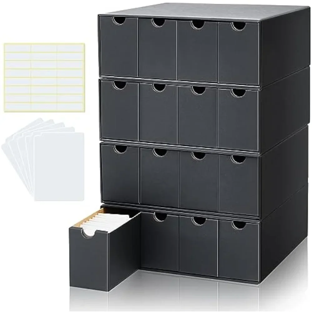 

Trading Card Storage Box with 16 board 70 Card Dividers 1 Label Sticker Organizer for Baseball