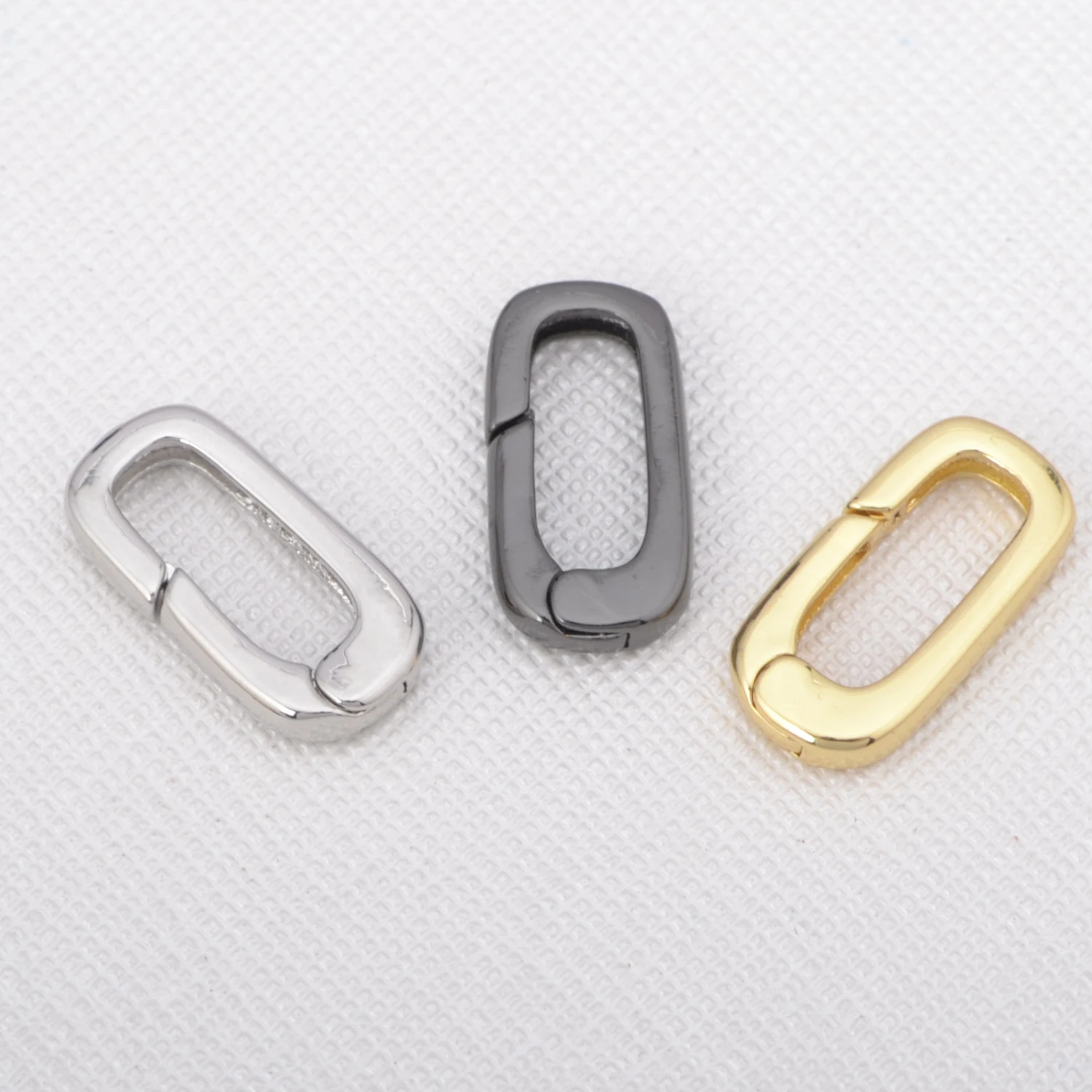 LJRIVER 4 Pcs Clasp for Handmade Jewellry Making Supplies Brass Lobster Clasp for Bracelet/Necklace Chains Parts for DIY Jewelry