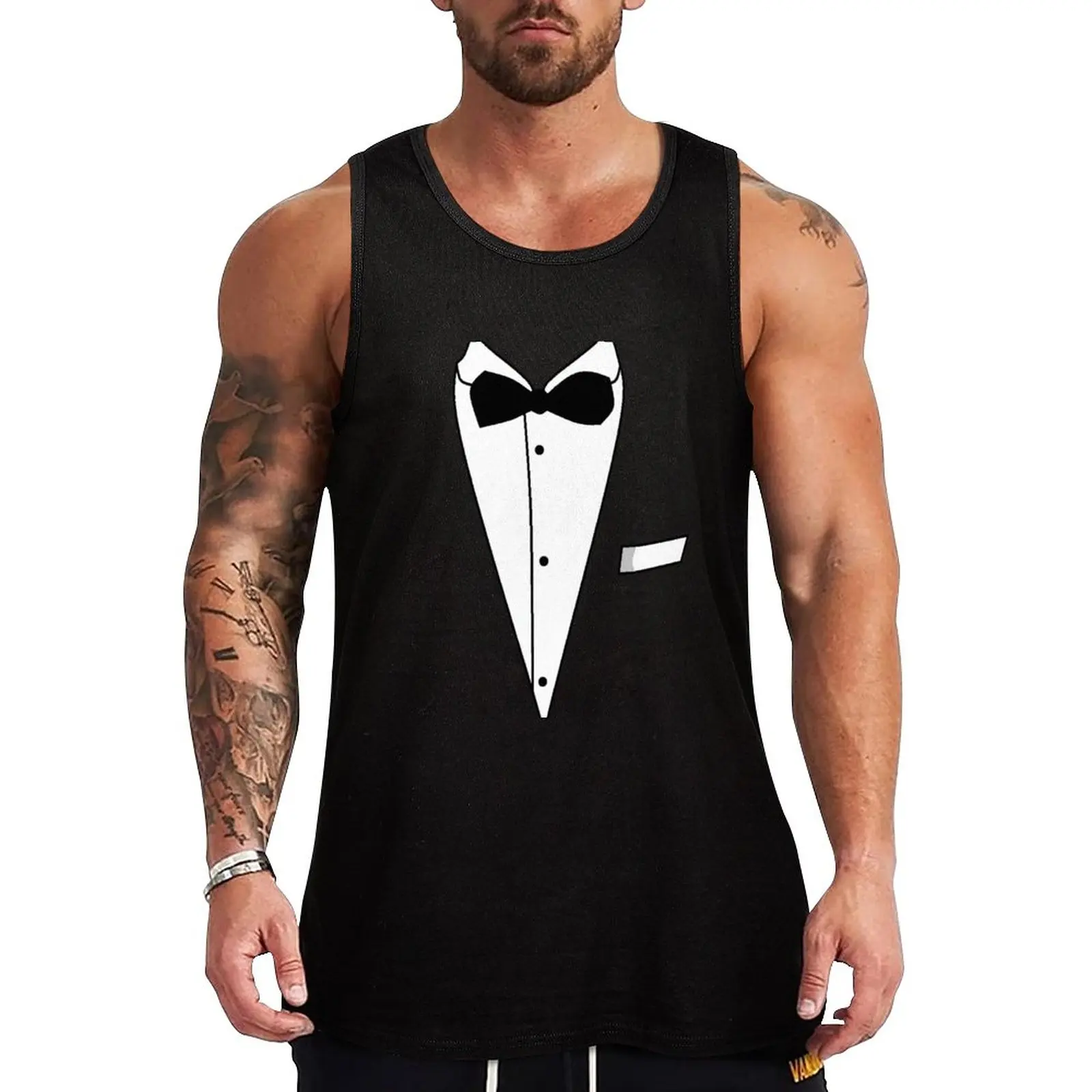 

New Tuxedo Tank Top gym training accessories Men's sleeveless gym shirts men clothing