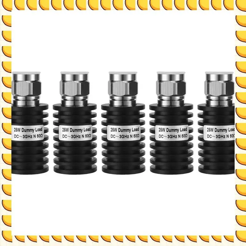 

BAAU 5X RF Coax 25W N Male Connector Small 50 Ohm DC-3Ghz , Dummy Load Plug