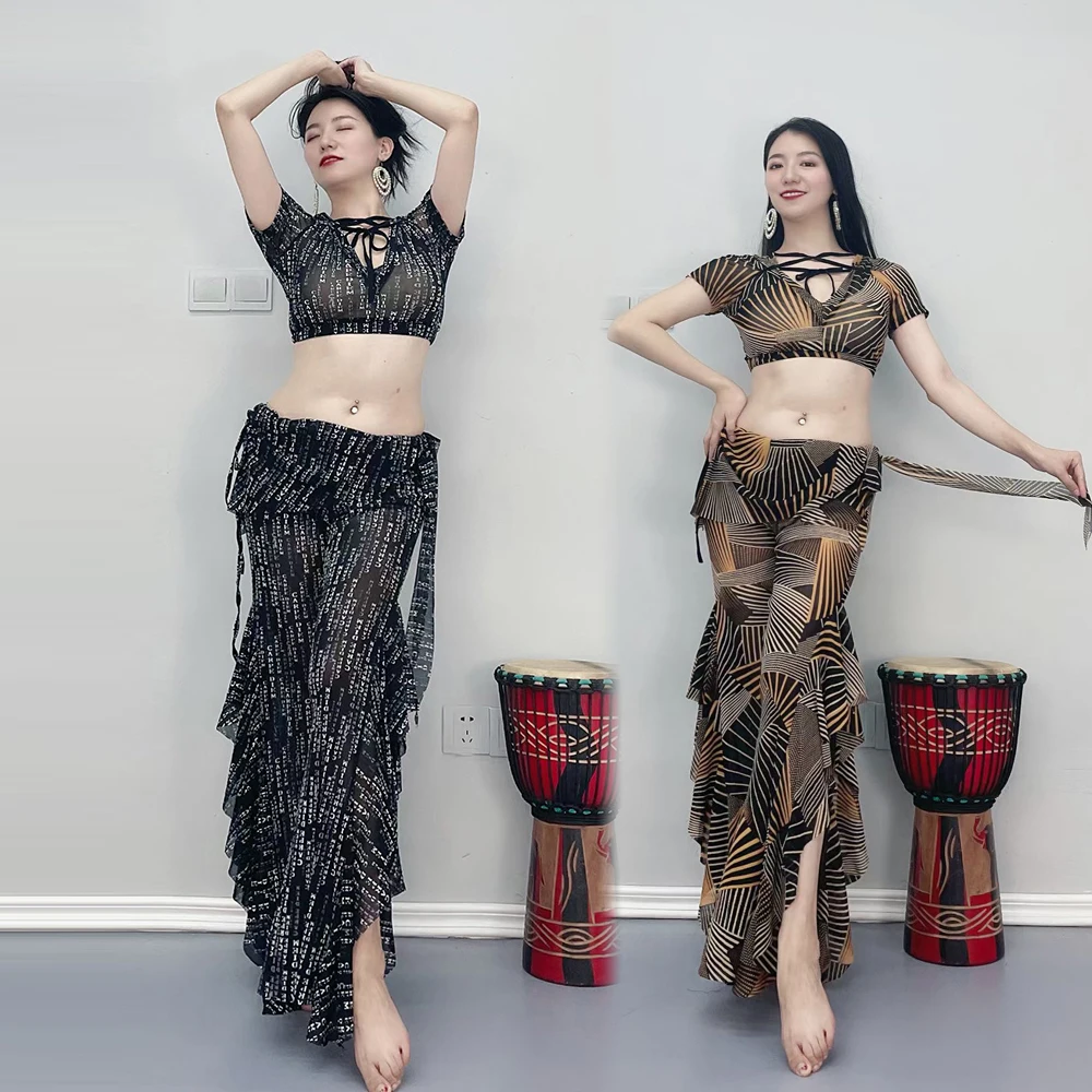 Belly Dancing costume Dancer Lessons Wear 2023 For Women Set Oriental Adult Professional clothes TOP+pants suit