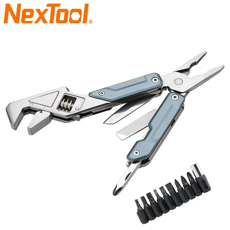 

2025 New NexTool Light Wrench W2 Multi Tool Foloding Pliers Multi-functional Spanner Screwdriver Outdoor Camping EDC Hand Tool