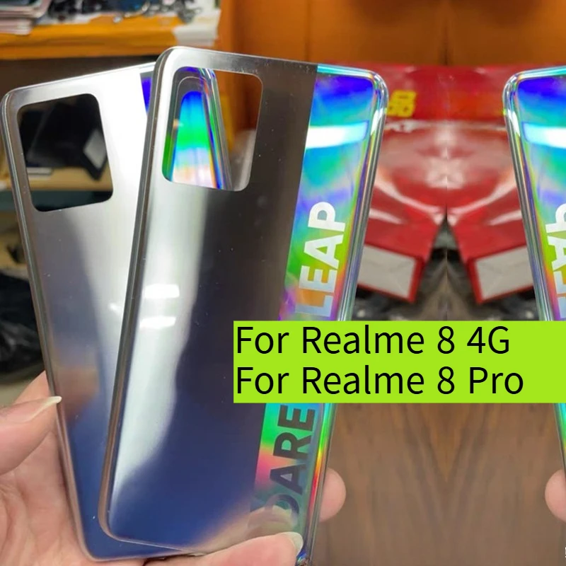 Housing for Realme 8 / 8 Pro 4G Plastic Battery Cover Repair Replace for Realme8 4G Back Door Phone Rear Case Adhesive