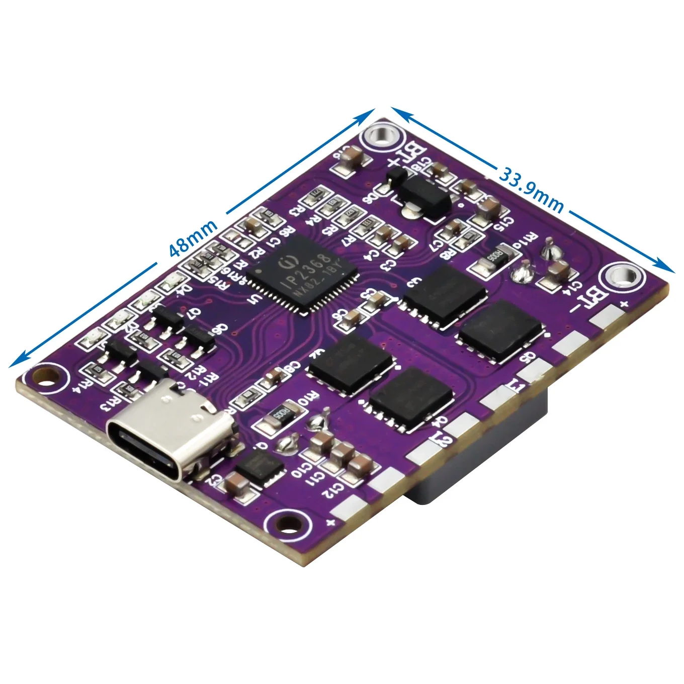 IP2368 Bidirectional 100w Fast Charging Module Buck-Boost Type-c Interface 4S Lithium Battery High-Power Fast Charging Board