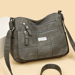 Soft PU Leather Handbags and Purses Multi-pocket Luxury Designer Ladies Shoulder Crossbody Bag High Quality Brand Messenger Sac