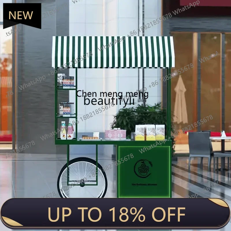 

Z189 European wrought iron float night market snack stall car, stall car display stand sales mobile dining car