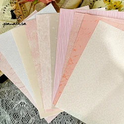 Panalisacraft 10sheets A5 Mixed Colors Pink fabric texture paper Fancy Premium Card Pack Light weight Craft Paper Card Paper