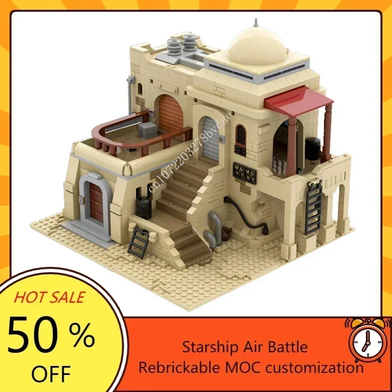 

1207 шт. MOC Space Battle Tatooine Eisley Villa Desert City Модель на заказ Головоломка Технология Креативная сборка Игрушки Подарки
