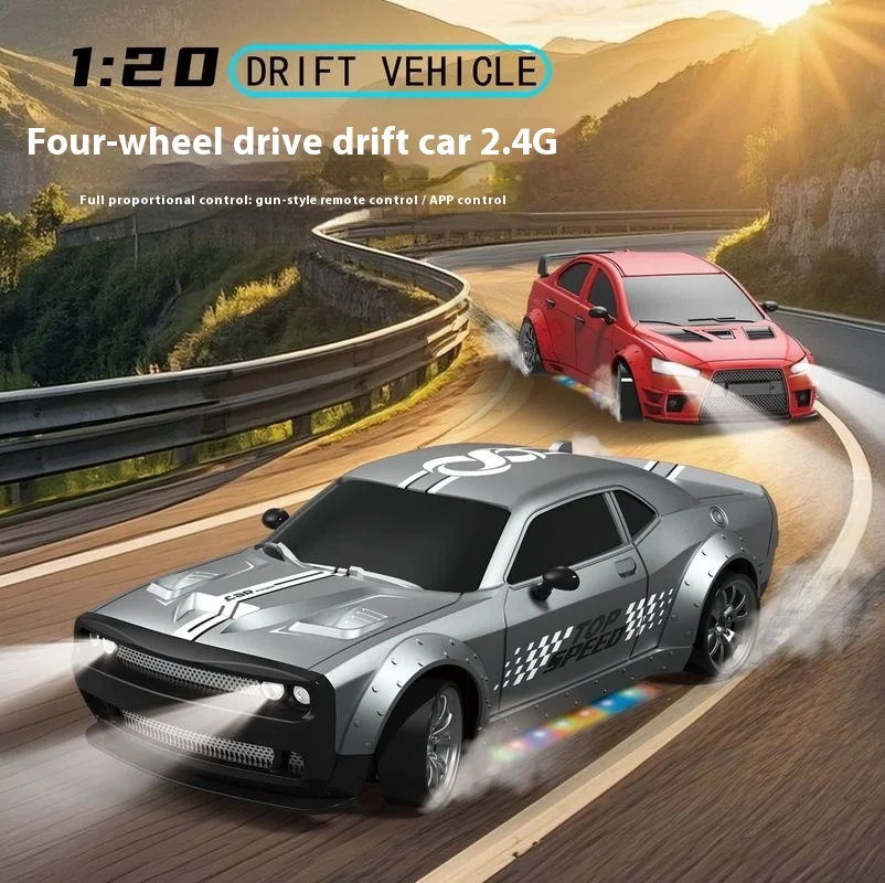 1/20 Allradantrieb ferngesteuertes Driftauto mit mehreren Beleuchtungsmodellen, gesteuert durch App, Kindergeschenk für Fernbedienung