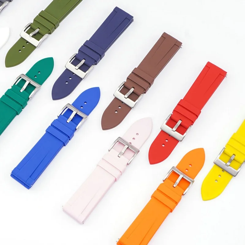 

20mm 22mm 24mm Quick Release Silicone Watch Strap Replacement for Universal Sport Waterproof Watch Bracelet Accessories