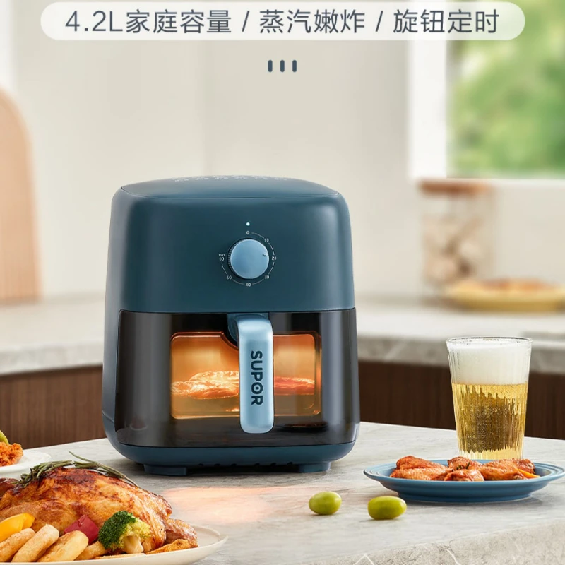 Air Fryer New Type Large Capacity Multifunctional Fully Automatic Oil-free Visual Electric Fryer for Household Use