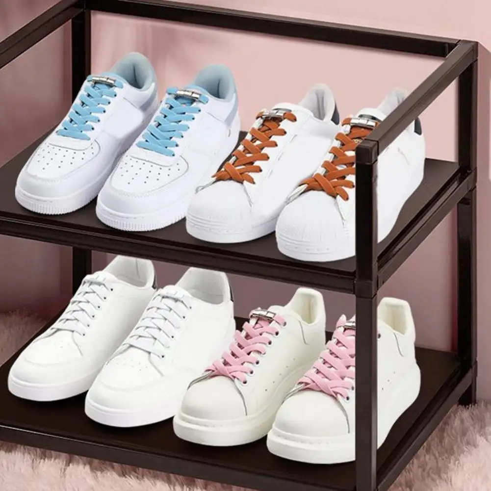 Magnetic Shoelace Accessory Magnetic Lazy Shoelace Buckle Lock No Tie Metal Shoe Laces Clip for Sneakers Quick Secure for Kids