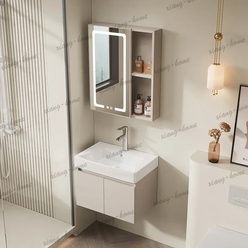 PG Narrow White Cupboard Buffet Toilet Gadgets Modern Perfume Vanity Mirror Cupboard Sink Space Saver Gabinete Salon Furniture