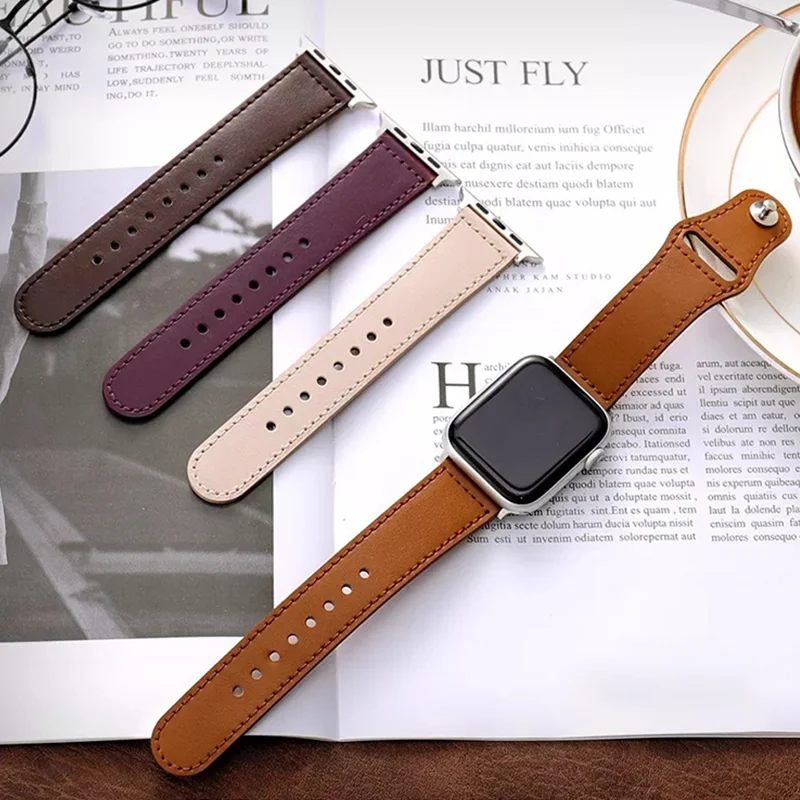 Lederarmbänder für Apple Watch 10 Band 46 mm 42 mm 44 mm 45 mm 49 mm 41 mm 40 mm Correa-Armband iWatch-Serie 8 9 3 4 5 6 SE 7 Ultra 2