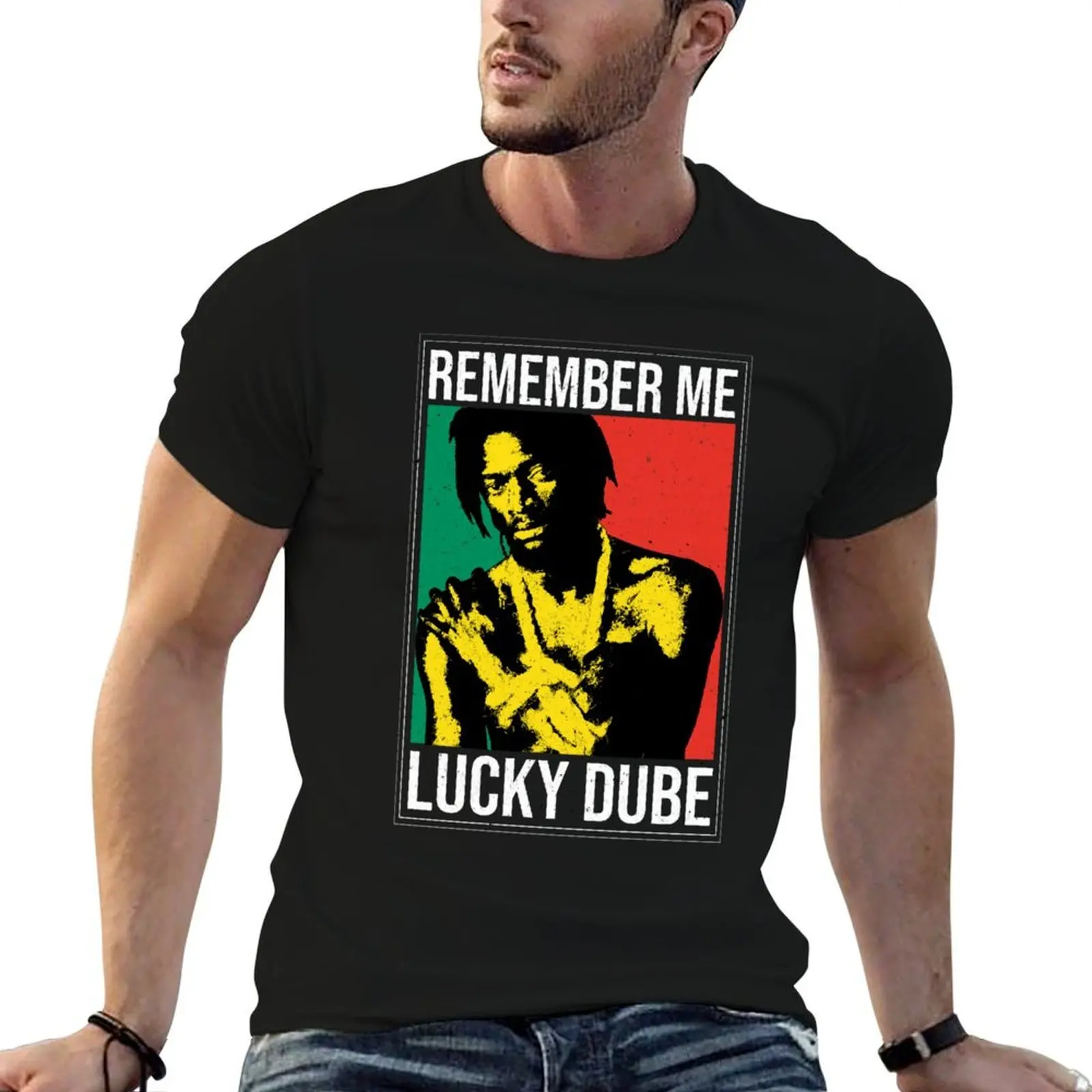 

Remember Me Lucky Dube T-Shirt cotton tshirt 100% t shirts for man pack cotton men t shirt cotton 100% T-shirt