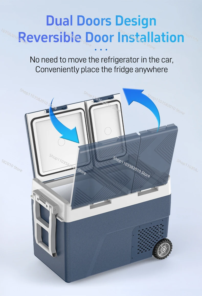 Portable 12V 24V Car Cooler Camping Solar Fridge Freezer Compressor Durable Plastic Mobile Refrigerator AC DC Car AC DC Portable
