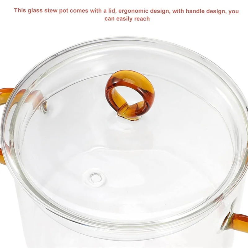 ABPP-الزجاج وعاء المعكرونة الفورية فرن المقالي صلصة عموم الفولاذ المقاوم للصدأ صلصة مع غطاء إناء للحساء