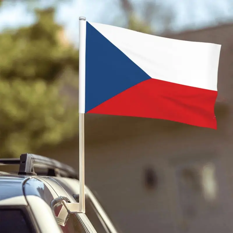 12x18 بوصة تشيكوسلوفاكيا CZE علم تشيك 30x45 سنتيمتر أعلام السيارات #1
