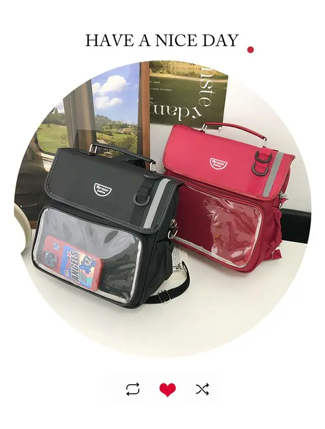 JIAERDI Adrette Sommer Schule Taschen Ästhetische Transparente Rucksäcke Für Frauen Beliebte Leinwand Rucksack Mochila Mujer Ita Tasche – Detail 13