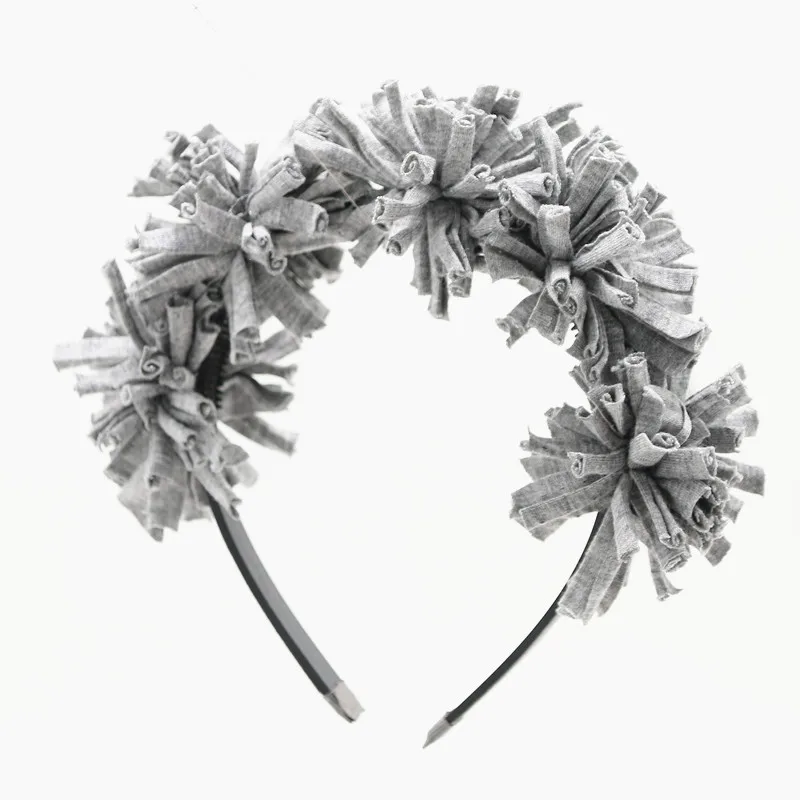 

Новая весенне-летняя красочная хлопковая повязка на голову с помпоном на всю голову для девочек, модная повязка на голову без морщин