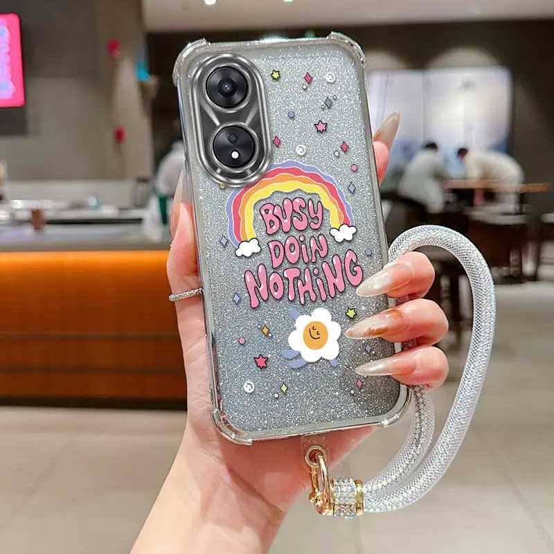 حافظة مرنة لزهور المكتب وقوس قزح مصممة لـ OPPO A38 تتميز بشديدة التحمل لـ OPPO A57 58 79 38 18 16 54 77 60 78 17